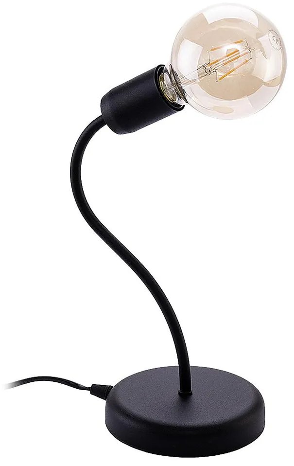 Jupiter 1673 - Stolná lampa LUCE 1xE27/60W/230V čierna