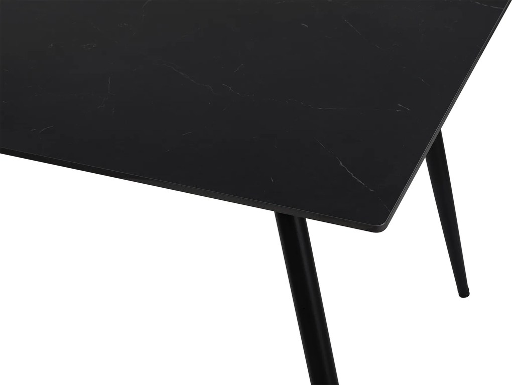 Noela Jedálenský set CERAMON 140 čierny + 6x stolička SIENA sivá