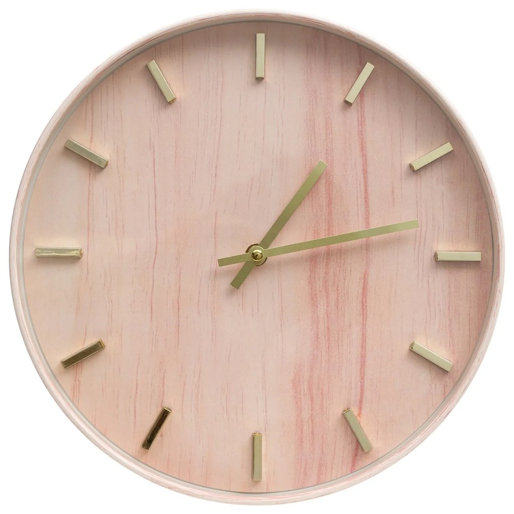 Dekoračné hodiny 30x4x30 cm ružová