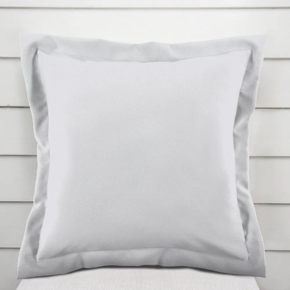 Biante Dekoračná obliečka na vankúš s lemom BKS-408 Studená svetlo sivá 40 x 40 cm