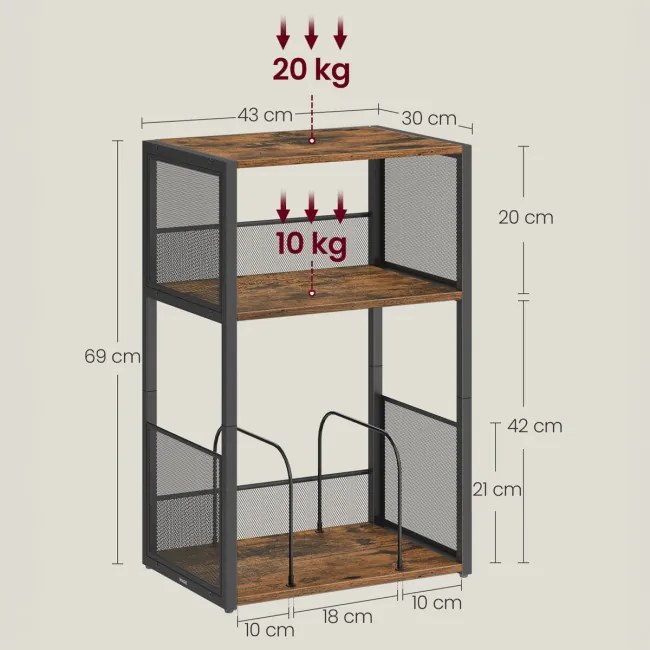 Stolík na gramofón staré drevo AKF-E1075 OLW