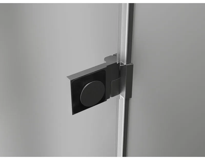 Mexen Lunar-B Duo výklopný sprchový kút 95 x 95 cm, číre sklo, brúsený grafit, 832-095L-095P-66-00