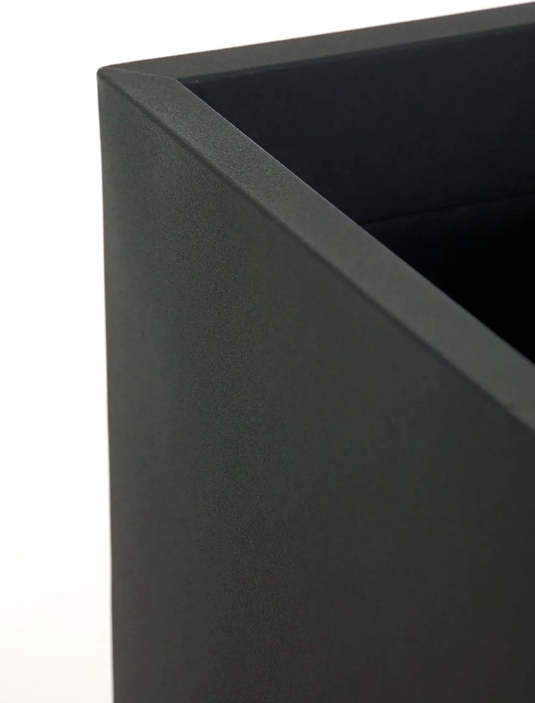 Kvetináč BLOCK, pozink, výška 80 cm, antracit, vr. zavlaž. systému