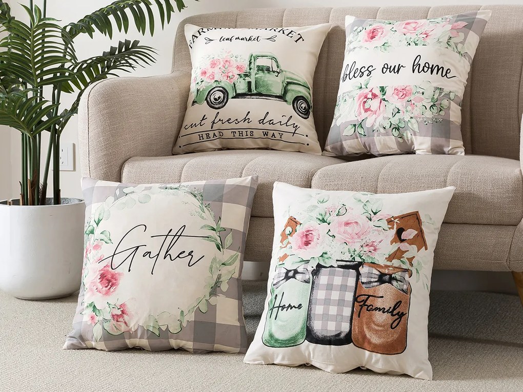 XPOSE® Set obliečok na vankúš FARMÁR 43x43 cm - set 4 ks