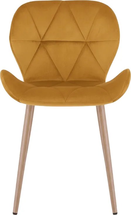 Jedálenská stolička MANGO VELVET, horčicová