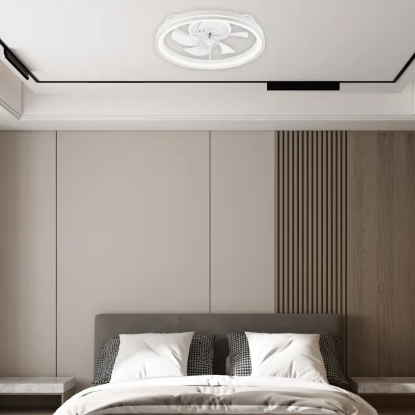 LED Stropné svietidlo s ventilátorom FARGO LED/37W/230V biela + DO