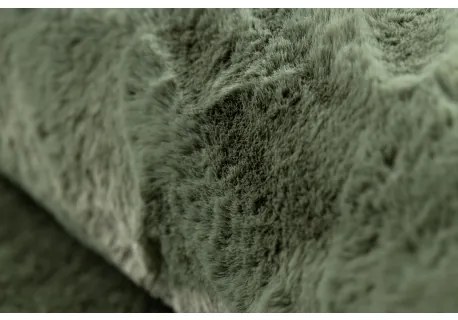 Koberec okrúhly prateľný POSH Shaggy, plyšový, Hrubý, protišmykový, zelené Veľkosť: kruh 100 cm