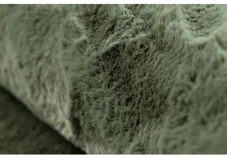 Koberec okrúhly prateľný POSH Shaggy, plyšový, Hrubý, protišmykový, zelené Veľkosť: kruh 60 cm