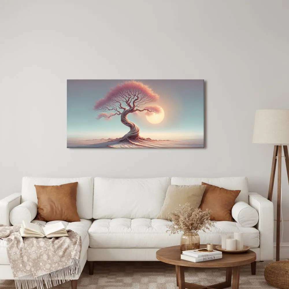 Obraz strom života v ružovom svetle