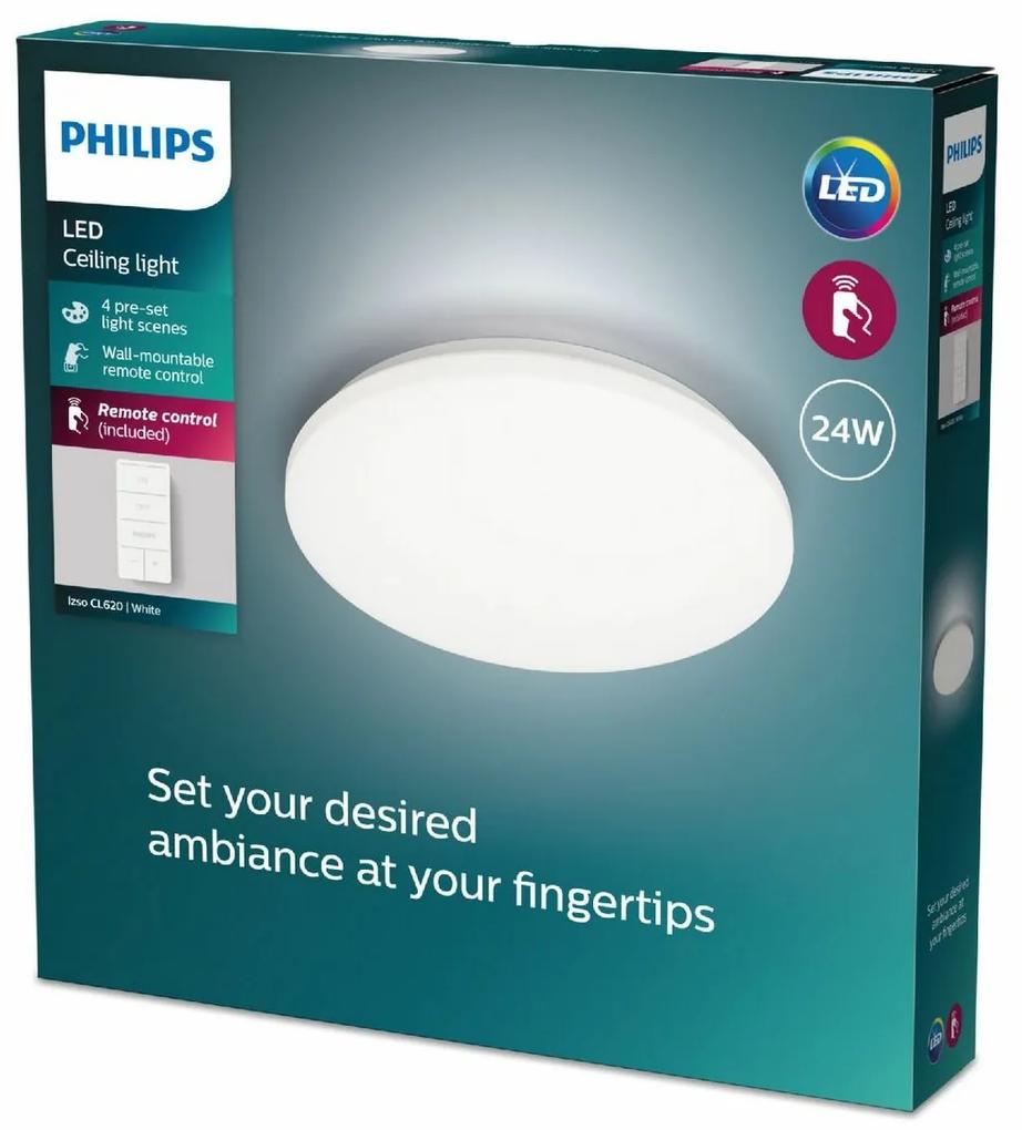 Philips 8720169196070 stropné LED svietidlo Izso 1x 24 W 2500lm 2700-6500K, pr. 38 cm + ovládač