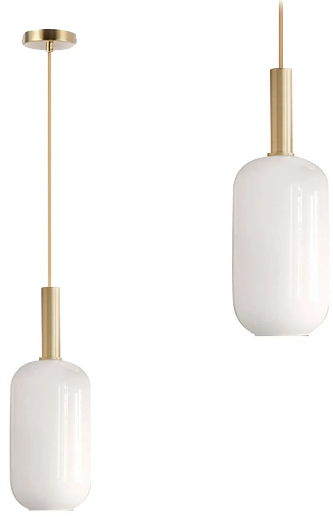 Toolight - závesné stropné svietidlo APP667-1CP, biela-zlatá, OSW-04664