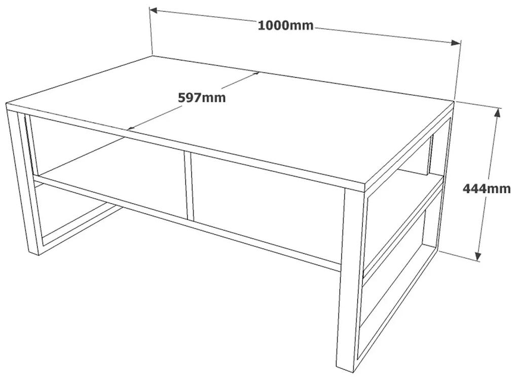Dizajnový konferenčný stolík Hanae 100 cm strieborný