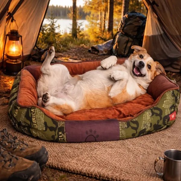 Pelech pre psa / mačku L - Maskáč - zelený