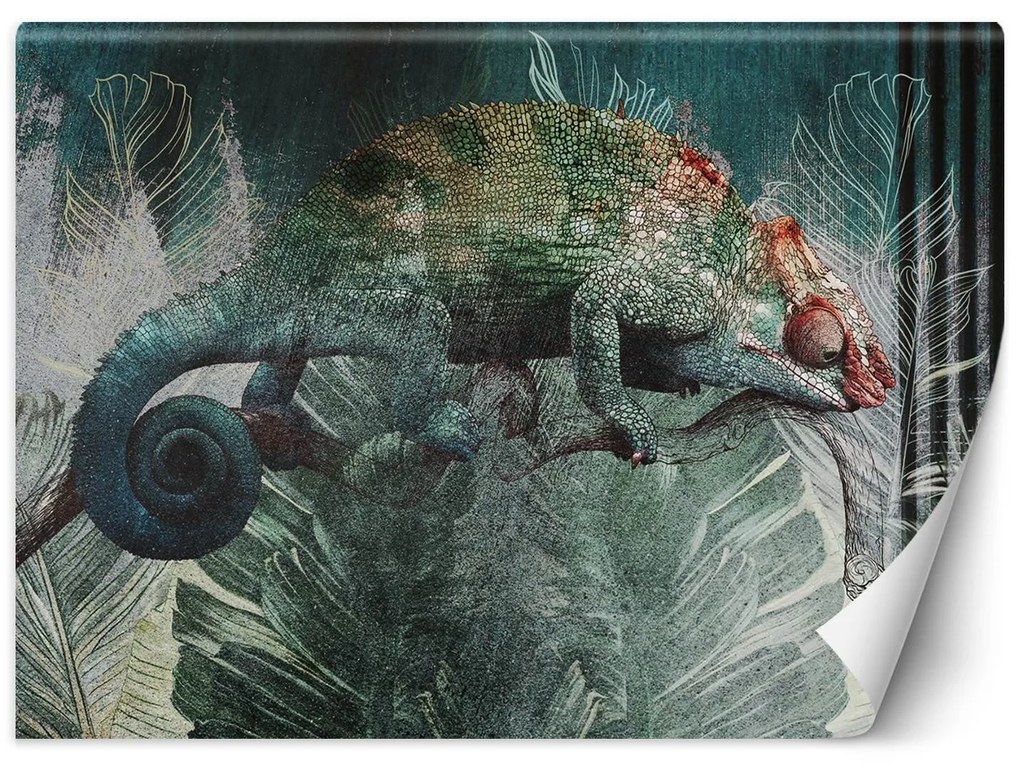 Gario Fototapeta Chameleón v tropickom lese Materiál: Vliesová, Rozmery: 250 x 175 cm