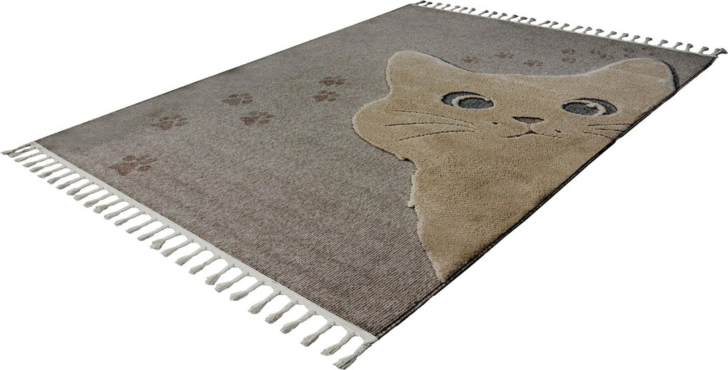Detský kusový koberec My Fano 396 Cats, 120x170, hnedá, detská izba, Obsession