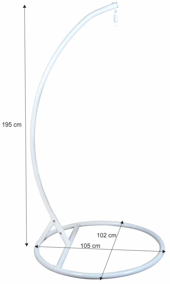 AKCIA Biely stojan na závesné hojdačkové kreslo OTAN NEW TYP 2 II. akosť
