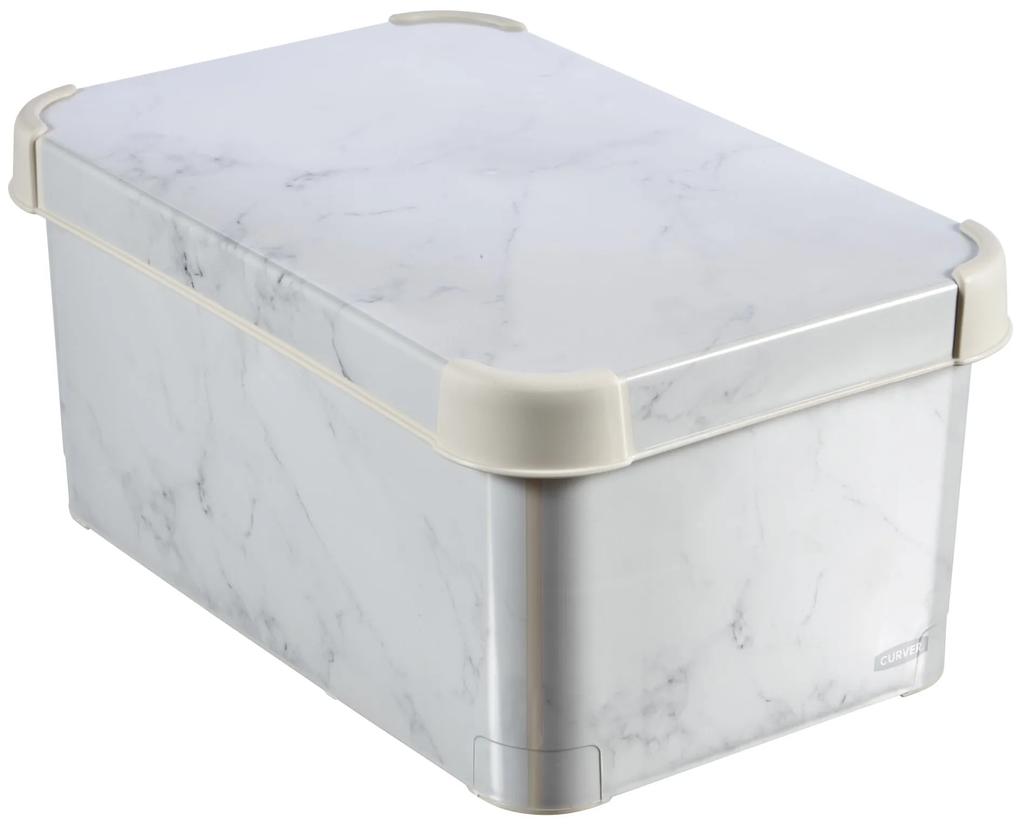 CURVER S box úložný dekoratívny 29,5 x 19,5 x 13,5 cm mramor 04710-M80