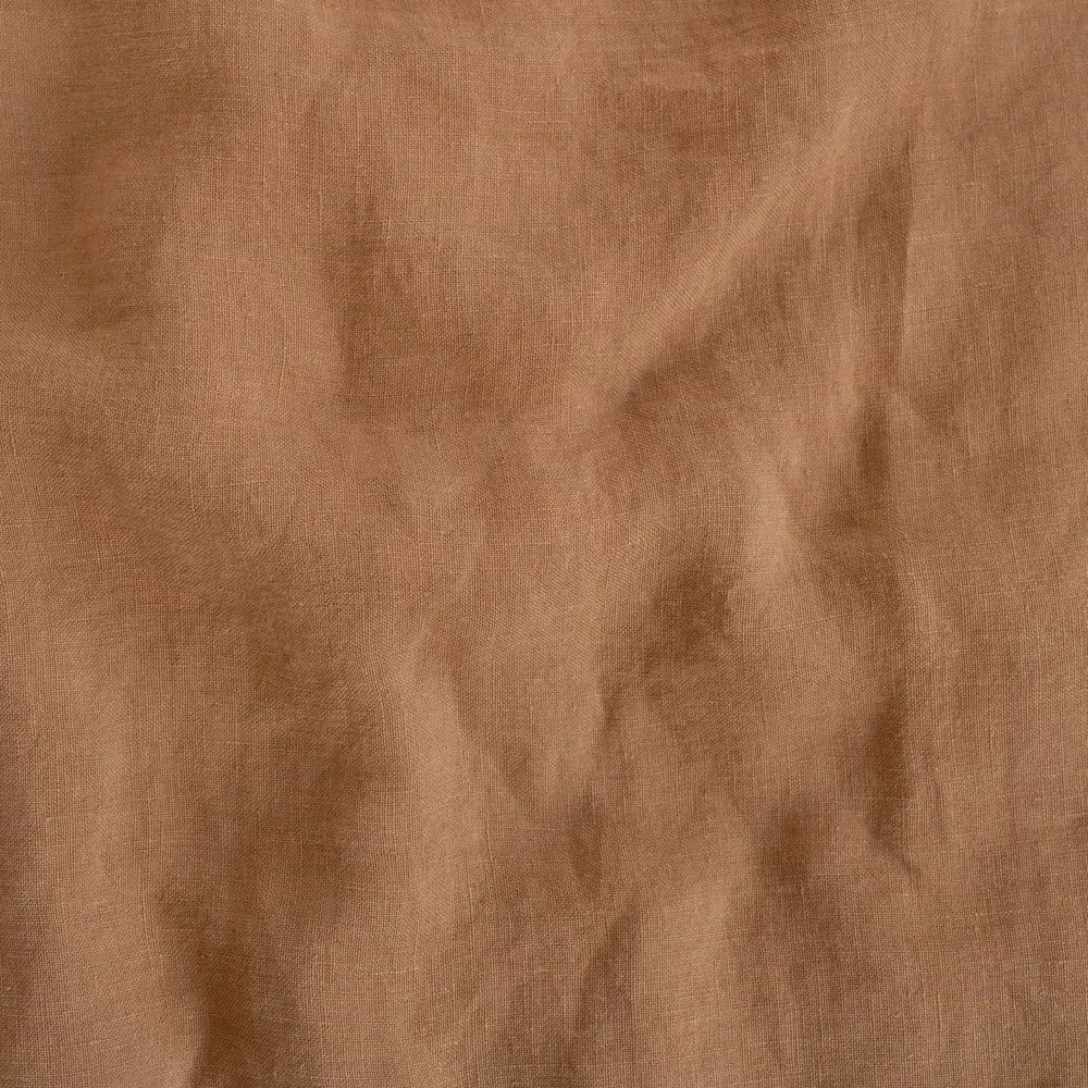 Hnedá napínacia ľanová plachta 140x200 cm – Linen Tales