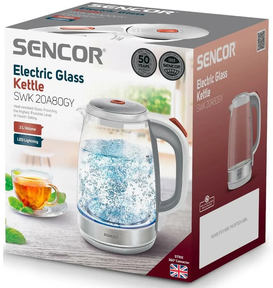 Sencor SWK 20A80GY rýchlovarná kanvica
