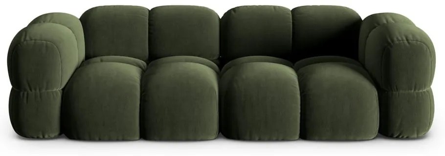 Zelená zamatová pohovka 250 cm Loretto – Cosmopolitan Design