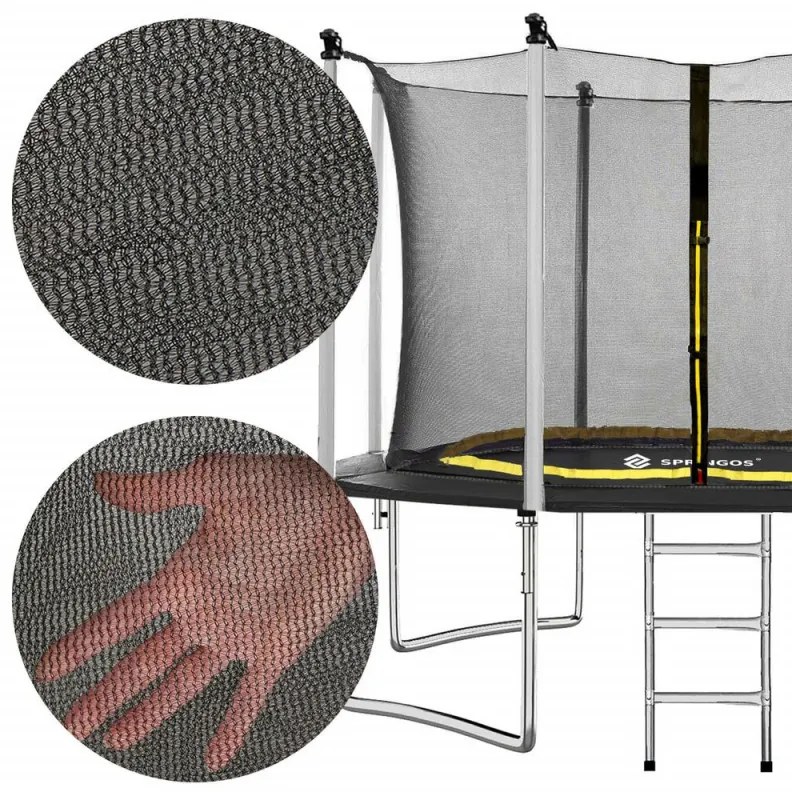 SPRINGOS Trampolína SPRINGOS 366 cm s vnútornou ochrannou sieťou + rebrík