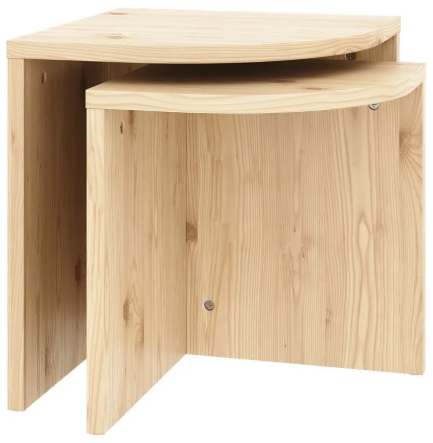 Konferenčné stolíky z borovicového dreva v prírodnej farbe v súprave 2 ks Combine – Karup Design