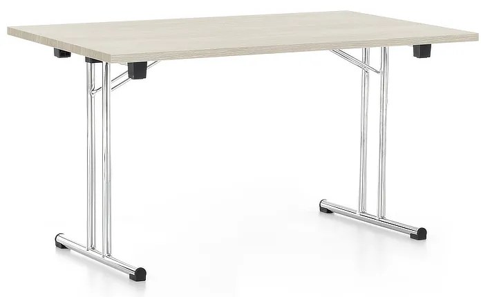 Skladací stôl 140 x 80 cm, biely jaseň