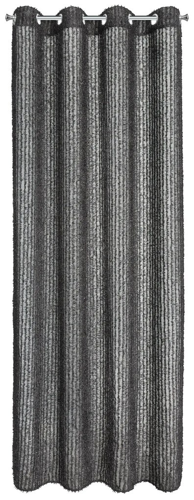 ZÁVES NA KRÚŽKOCH EVA MINGE TIFFANY 135X250 CM ČIERNA