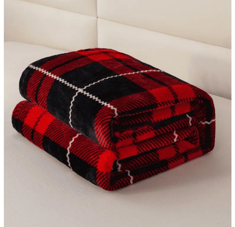 Mikroplyšová baránková deka ALBURY, červená Rozmer: 160 x 200 cm