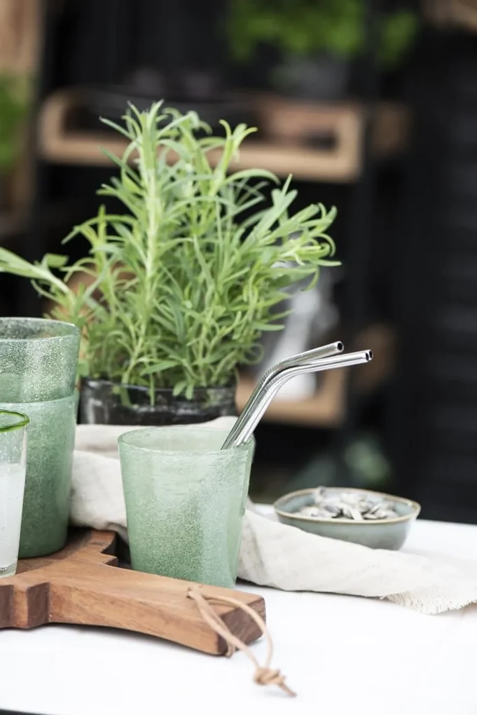 IB LAURSEN Nerezové slamky Straw Silver – set 6 ks