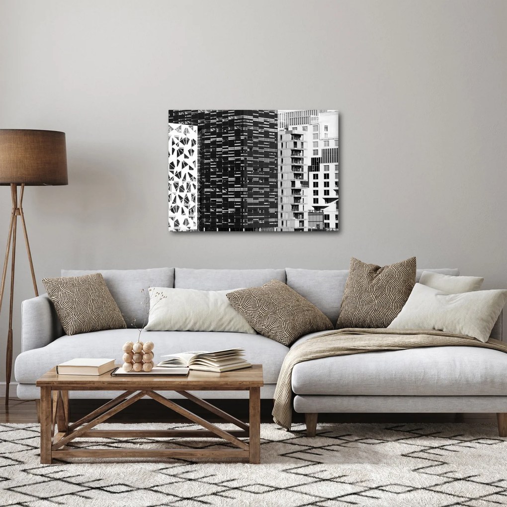 Obraz čiernobiele architektúry (70x50 cm)