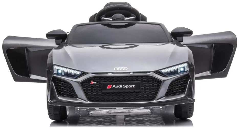 LEAN CARS ELEKTRICKÉ AUTÍČKO AUDI R8 - STRIEBORNÉ - 2x45W - 12V4,5Ah - 2022