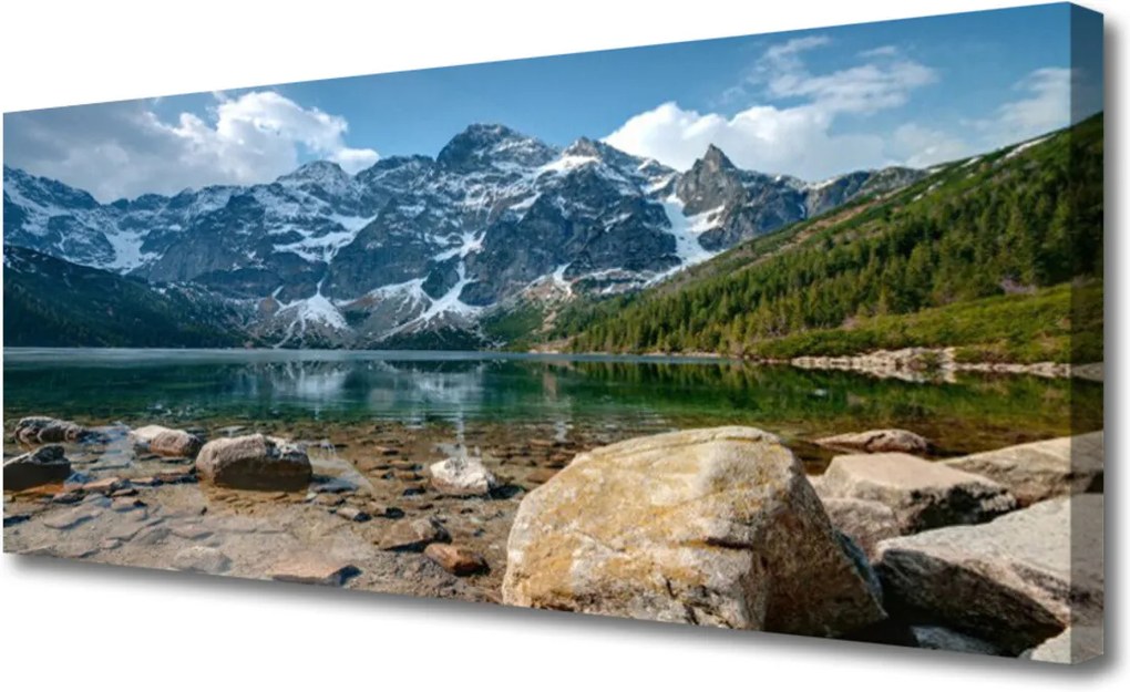 Obraz na plátně Hora Jazero Príroda