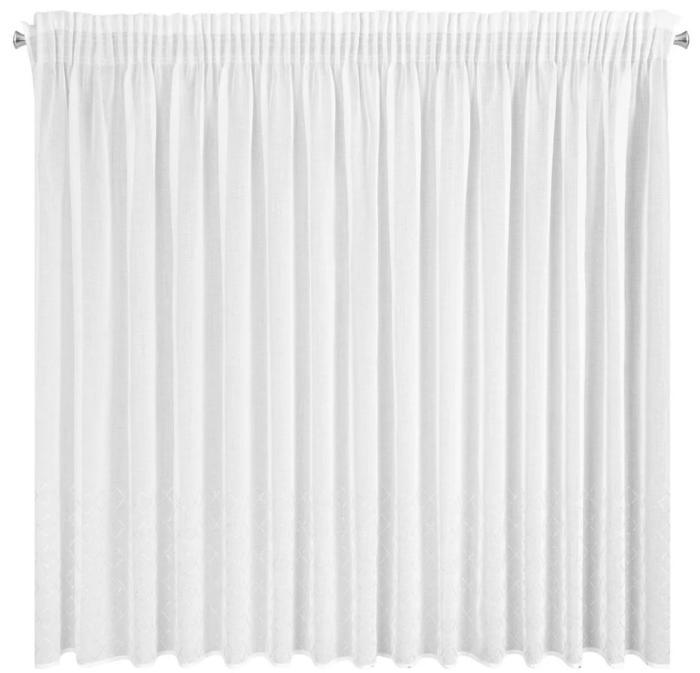 ZÁCLONA NA PÁSKE KLEO 350X145 CM BIELA