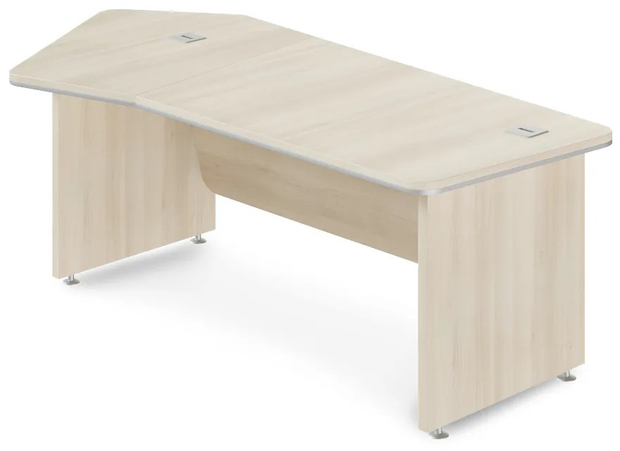 Rohový stôl TopOffice Premium 227,1 x 109,6 cm, ľavý, agát svetlý
