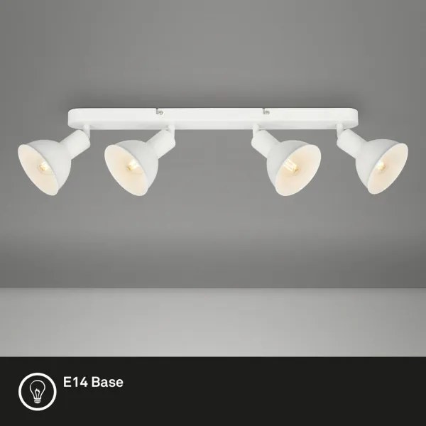 Brilo - Bodové svietidlo RETRO 4xE14/25W/230V biela