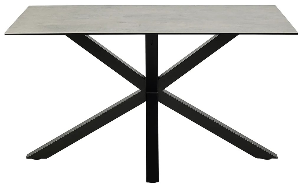 Jedálenský stôl Heaven 135 cm sivá/čierna