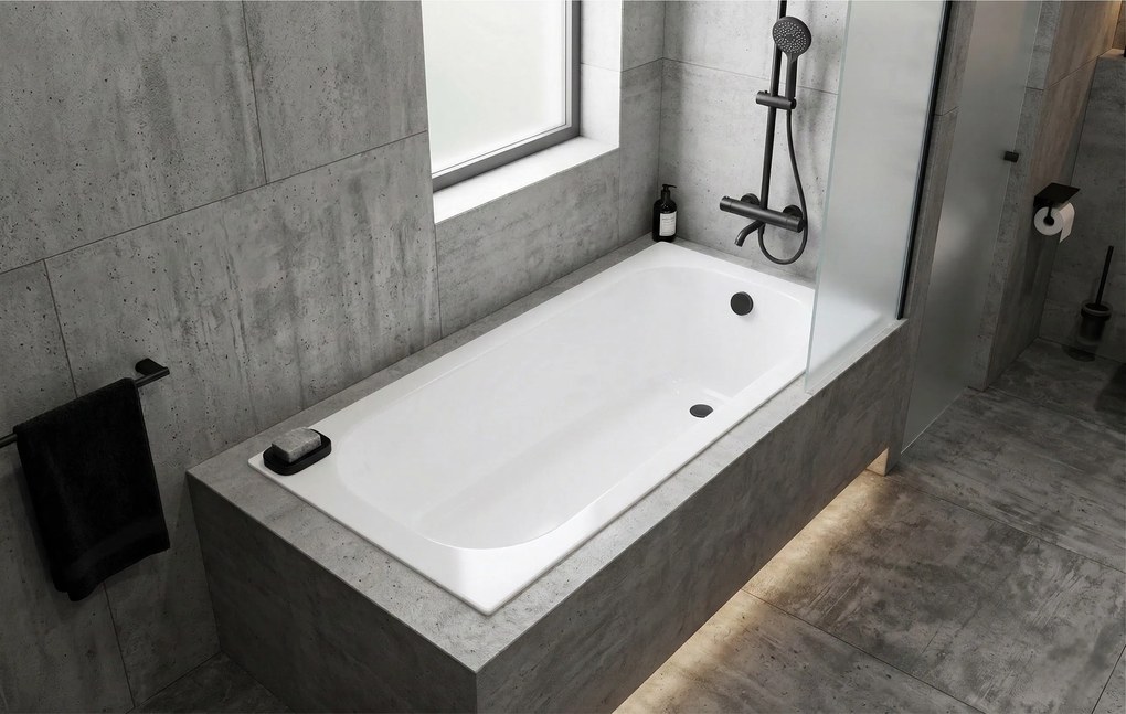 Erga Pureline-O, vaňa 1500x700x400 mm bez nožičiek, biela lesklá, ERG-V07-PURELINE-O-150x070-WH