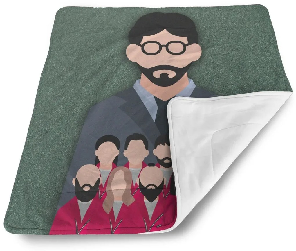 Sablio Deka pre bábätko Money heist Profesor a jeho tím Zelená - 80x100 cm