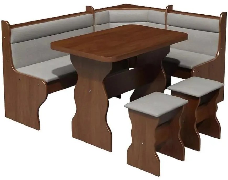 Rohová lavica Merkury II orech/boss 3