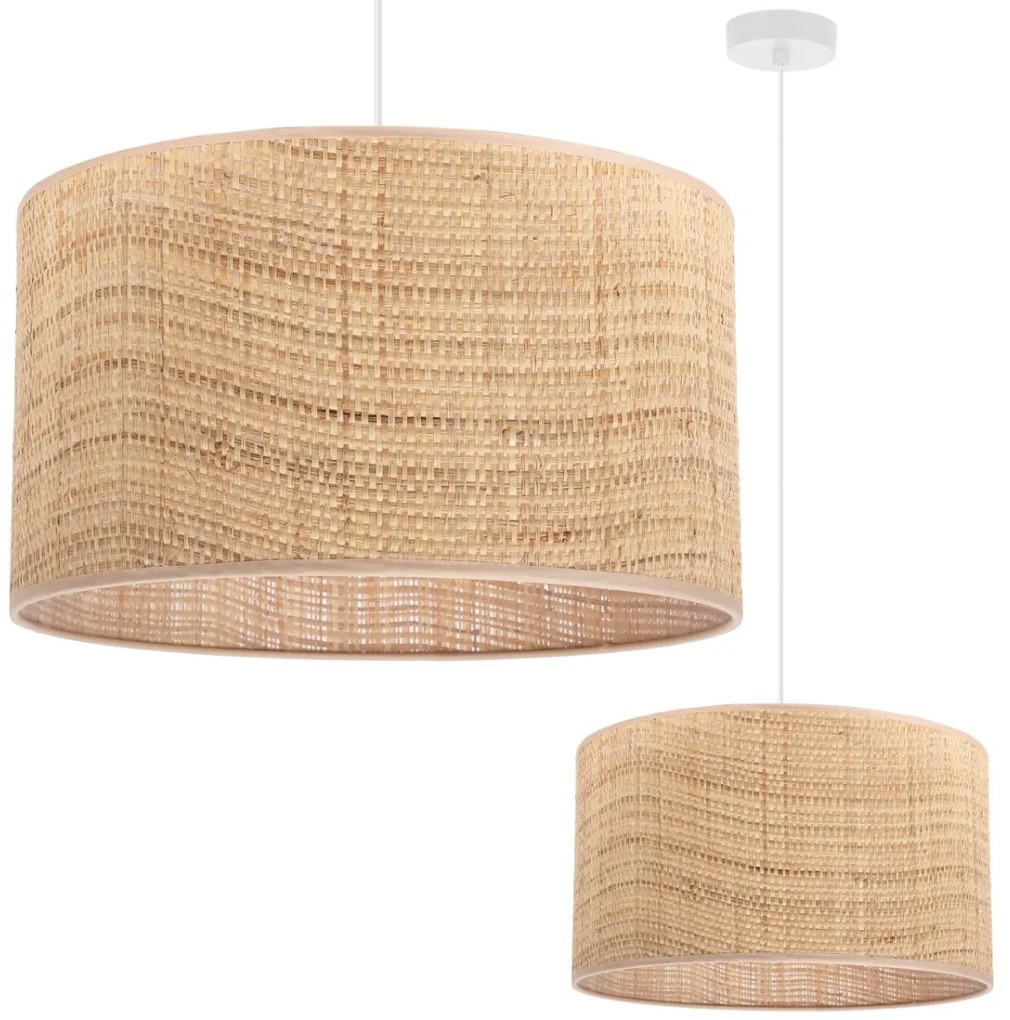 Závesné svietidlo Rattan, 1x ratanové tienidlo, (fi 35cm), w