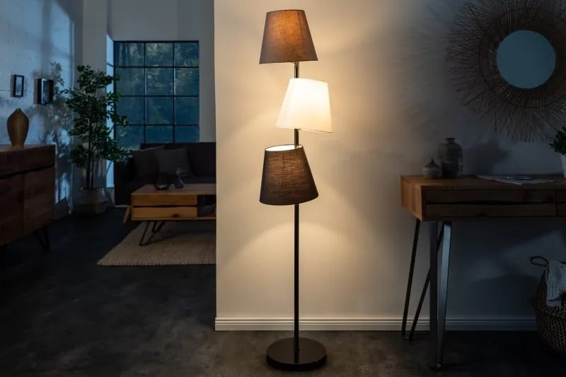 Stojacia lampa Levels 163cm čierna šedá