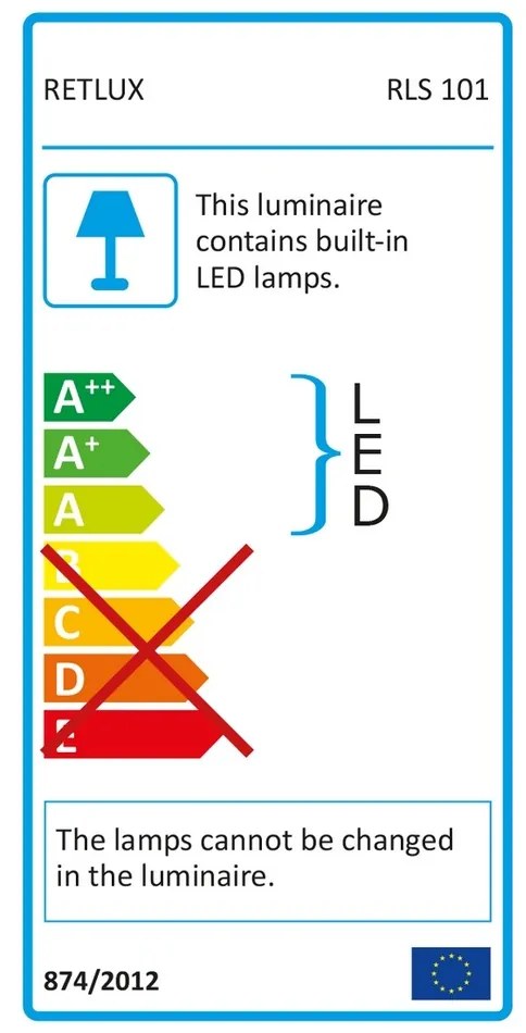 Retlux RLS 101 LED pásik s USB konektorom studená biela, 2 x 50 cm