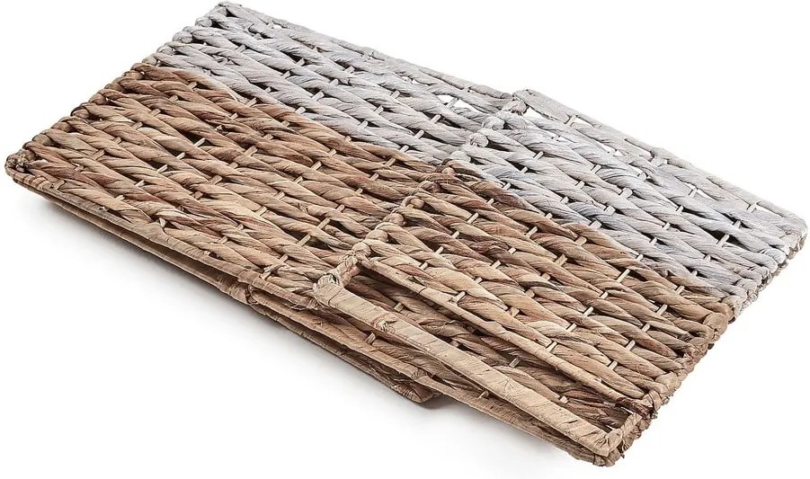 Prútený úložný box s bielym detailom La Forma Woody