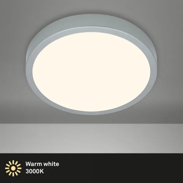 Briloner 3703-014-LED Stropné svietidlo RUNA LED/24W/230V 3000K pr.38 cm strieborná