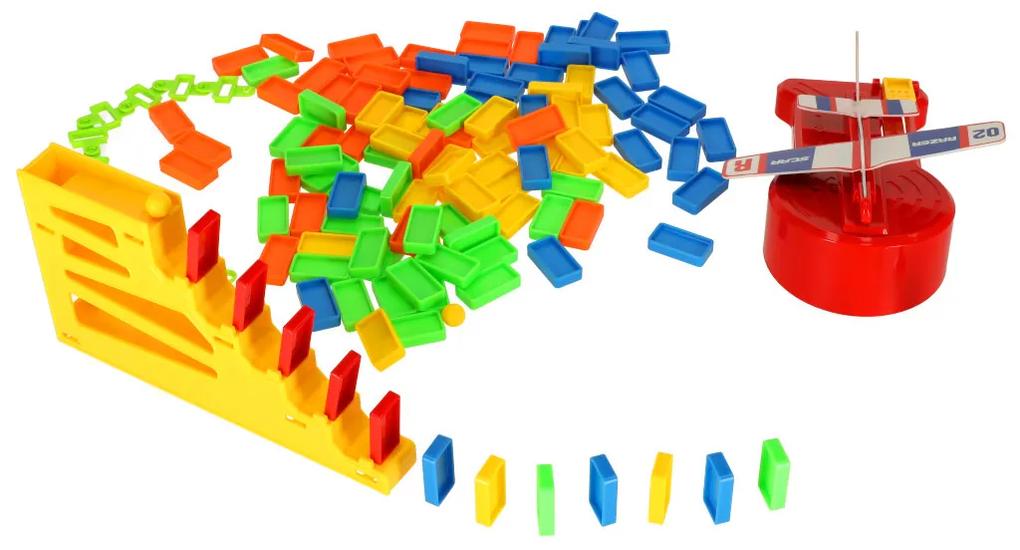 KIK Vzdelávacia hra domino lietadlo s vystreľovačom