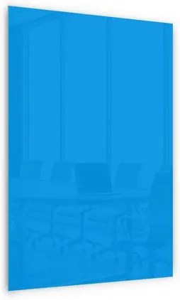 Sklenená magnetická tabuľa Memoboard, modrá, 200 x 100 cm