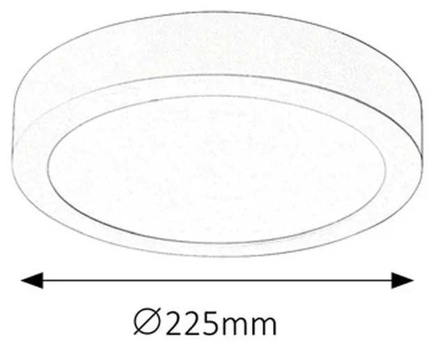 RABALUX Prisadené LED stropné osvetlenie, 18W, denná biela, 22,5 cm, okrúhle, biele