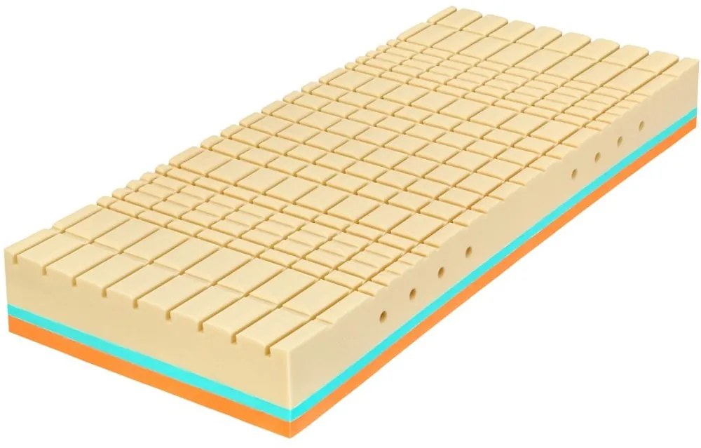 TROPICO/Hilding Anders Ortopedický matrac Tropico SUPER FOX VISCO - 85x195 cm | 26 cm | WELLNESS (s masážní profilací)