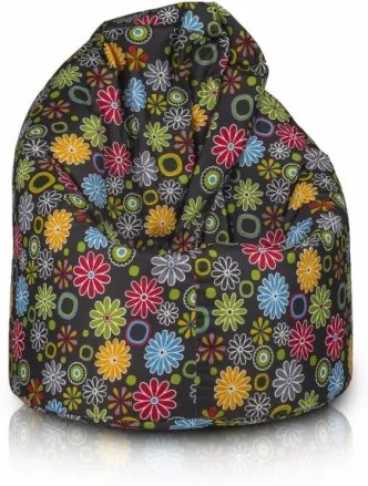EF4033 Ecopuf Sedací vak ECOPUF - MEGA SAKO - Kvietkovaný